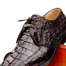 Cancun Genuine Hornback Caiman Crocodile dress Shoes Brown image 3