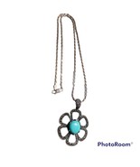Thai Sterling Silver  Turquoise Pendant - $198.84 CAD
