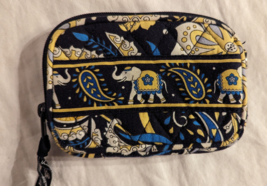 Vera Bradley Ellie Blue Tech Case Wallet Makeup ID Pretty Paisley Elephant - £7.65 GBP