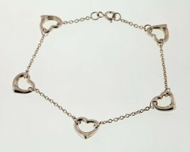 Argent Sterling Cœur Ouvert Par The Yard Bracelet 6.75 &quot; - $92.79 CAD