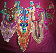 Neckline Neck Collar Patch Lot of 8 Sew On For Asian Indian Pakistani Dr... - $86.79