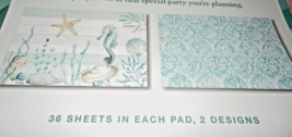 NEW Coastal Pad 36 PAPER PLACEMATS SEAHORSE Coral SHELL 11&quot; X 16&quot; BEACH ... - £14.87 GBP