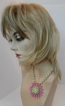 Betsey Johnson Sparkling Daisy &amp; Faux Pearl  Necklace Adj 18&quot; Brand New With Tag - £99.52 GBP