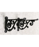 Set of 2 Cast Iron Black Decorative Victorian Scroll Wall Shelf Brackets... - £22.01 GBP