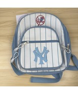 NY Yankees Pinstripe Backpack MLB Licensed Blue White School Travel Bag ... - $456.48 MXN