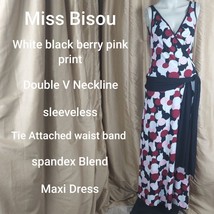 Miss Bisou v neckline printed maxi dress size M - £12.59 GBP
