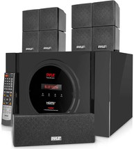 Pyle 5.1 Channel Home Theater Speaker System - 300W Bluetooth Surround Sound - $286.99
