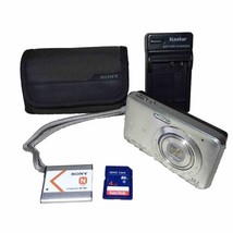 Sony Cybershot DSC-W310 12.1MP Digital Camera Silver Tested Working With Battery - $108.85