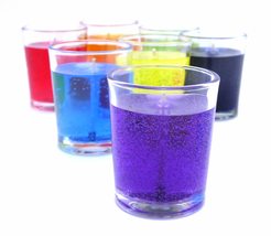 Seven Chakra Colors Unscented Votive Candles Up To 25 Hours Each Mineral Oil Bas - $25.43