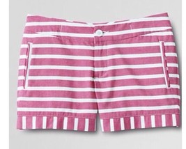 Lands&#39; End Big Girl Shorts Size 7 (Small) New Ship Free Oxford Welt Pocket Шорты - £23.97 GBP