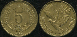Chile 5 Centesimos. 1970 (Coin KM#190. Unc) - £1.48 GBP