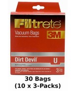 30 x NEW 3M Filtrete Micro Allergen Dirt Devil Type U Vacuum Bags 65703Q... - £14.78 GBP