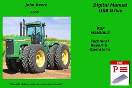 John Deere 9200 Tractor Technical Repair &amp; Operator&#39;s Manual USB See Desc. - $23.74