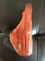 Fits Kahr SW45 P45 Masc Leather Paddle Holster With Thumb Break#1112# R/H, Brown image 5