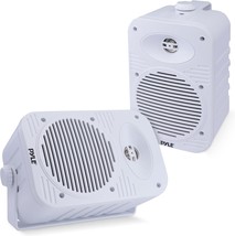 Pair Of Pyle Indoor/Outdoor 500 Watt Dual Waterproof 5.25&quot; 2-Way Full Range - £53.32 GBP