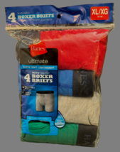 Hanes Ultimate Boxer Briefs Boys XL (18-20) Multicolor 4 Pack Cotton Blend - $226.18 MXN