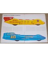 1973 - 2 Page Magazine Car Print - Bonneville Streamliners 777 &amp; 115 A6 - $173.49 MXN