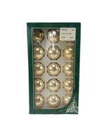 HOLLY Glass Ball Christmas 1 3/4 in Diameter Ornament GOLD 175 Box of 17 - £13.14 GBP