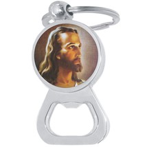Jesus Christ Bottle Opener Keychain - Metal Beer Bar Tool Key Ring - £8.60 GBP
