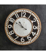 Langton Wood Wall Clock with  Whitewash finish - 31.5 in - $125.82 CAD