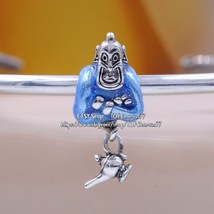 925 Sterling Silver Disney Aladdin Genie &amp; Lamp Charm Dangle - £13.98 GBP