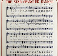 Star Spangled Banner Esso Gas And Oil Sheet Music Promo 1960s Lithograph DWU3 - £19.51 GBP