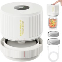 Electric Mason Jar Vacuum Sealer Kit for Wide Mouth and Jar - £32.85 GBP