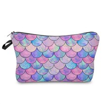 Deanfun Gorgeous Cosmetic Bag Mermaid Scales Pattern Makeup Organizer Bag For Wo - £7.73 GBP