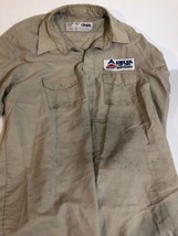 Delta Airlines Vintage Men’s Work shirt Tan Size XL Sh4 - $14.84