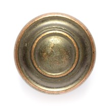 Vintage Copper Tone Cabinet Door Drawer Round Knob Pull Handle 1 1/4&quot; diameter - $3.44