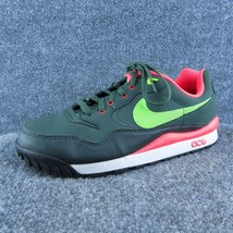 Nike Boys Sneaker Shoes Athletic Green Synthetic Lace Up Size Y 7 Medium - $34.65