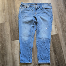 Gap Jeans Women 33 Sexy Boyfriend Leg Mid Rise Denim Blue Jean Distressed - £20.05 GBP