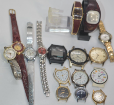 16 Vtg Watches For Parts Or Repairs*Benrus*Timex*Lucerne*Nike*Quartz And Wind Up - £30.02 GBP