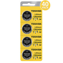 Toshiba CR2450 Battery 3V Lithium Coin Cell 2450 Batteries (40 Count) - £80.72 GBP