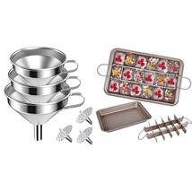 Large Funnels 3 Pack Set, Brownie Pan With Dividers - $57.99