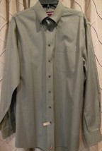 Nordstrom Mens Smartcare Dress Shirt Sz 16.5/35 (Large) Olive Green 100%... - $17.81