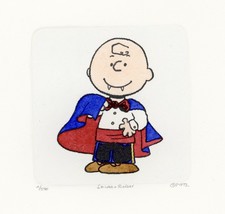 Charlie Brown Peanuts Art Sowa &amp; Reiser #D/500 Hand Painted Etching Dracula - £36.80 GBP