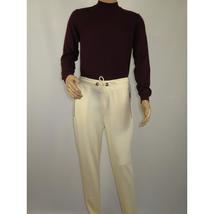 Men's Monte Carlo Turkey Jogging Suit 2pc Jump Set Stretchable 95061 Ivory Wine image 8