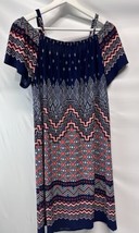Tiana B Casual Aztec Print Knit Dress Short Sleeve 10 - £19.30 GBP