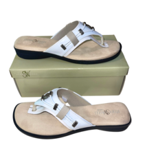 Studio Works Women’s Size 11 White Silver Tone Navajo Look Sandals Shoes... - $29.99
