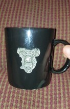 John Deere Black Ceramic Mug Raised Metal Logo Stag And Plow - $18.69