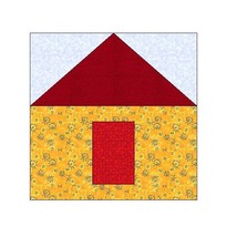 House Paper Piecing Quilt Block Pattern  016 A - $2.75