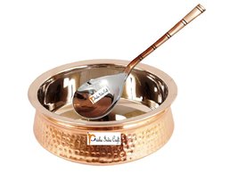 Set of Copper Handi and Serving Spoon - £29.29 GBP