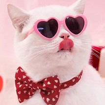 Heart Shaped Trendy Pet Sunglasses - $97.53 MXN
