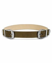allbrand365 designer Womens Clean Double Buckle Belt,Olive/Silver,Small - £20.58 GBP