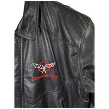 Vintage Chevrolet Corvette Logo GM Leather Bomber Jacket Mens Size XL Ma... - £235.37 GBP