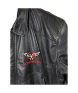 Vintage Chevrolet Corvette Logo GM Leather Bomber Jacket Mens Size XL Ma... - £237.00 GBP