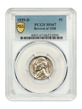 1939-D 5C PCGS MS67 (Reverse of 1938) - $188.42