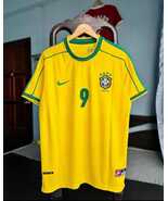 Brazil 1998 World Cup Final Jersey Ronaldo #9 - Retro Shirt - €51,57 EUR