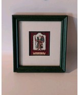 Christmas Holiday Santa NOEL Print In Small Green Frame Holiday Decorative - $327.36 MXN